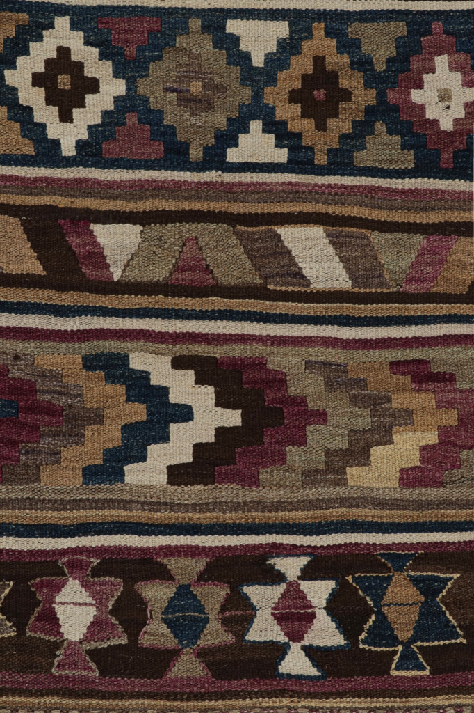 Vintage Persian extra-long runner kilim rug