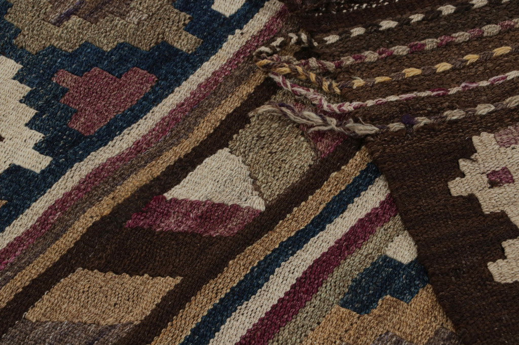 Vintage Persian extra-long runner kilim rug