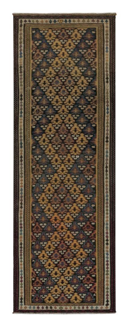 Vintage Tribal Kilim with Geometric Patterns