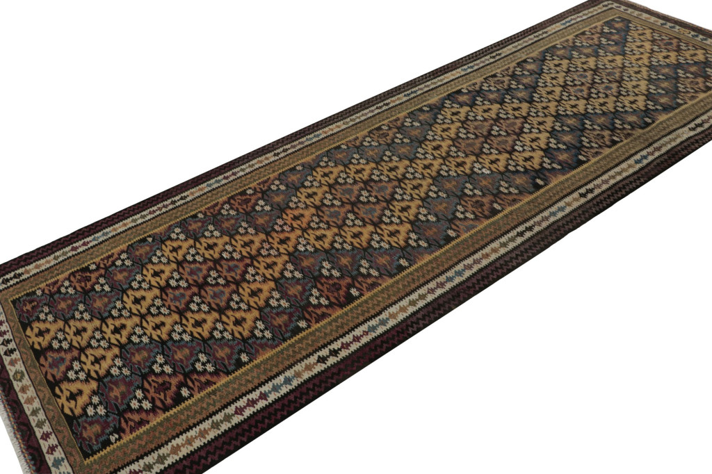 Vintage Tribal Kilim with Geometric Patterns