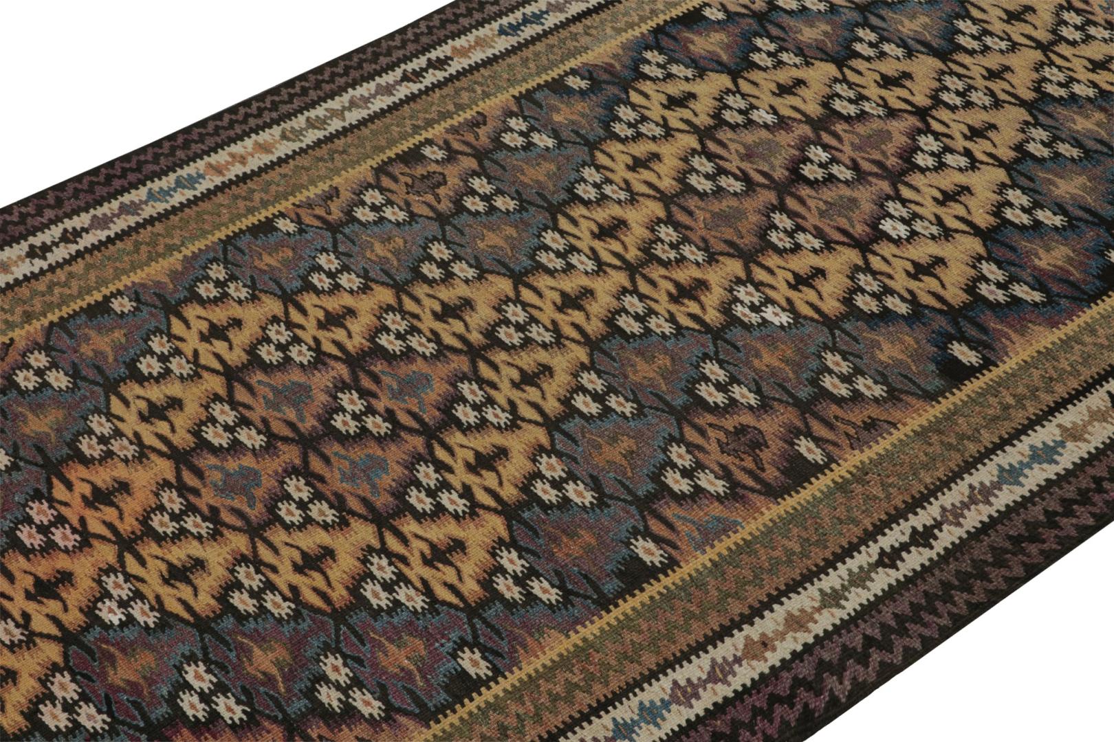 Vintage Tribal Kilim with Geometric Patterns