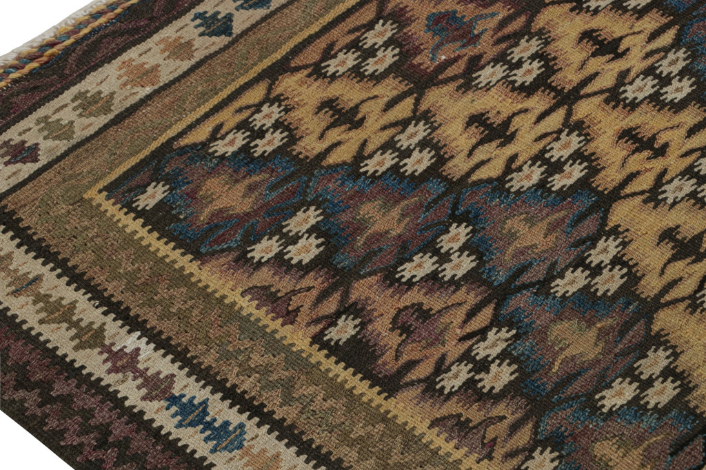 Vintage Tribal Kilim with Geometric Patterns