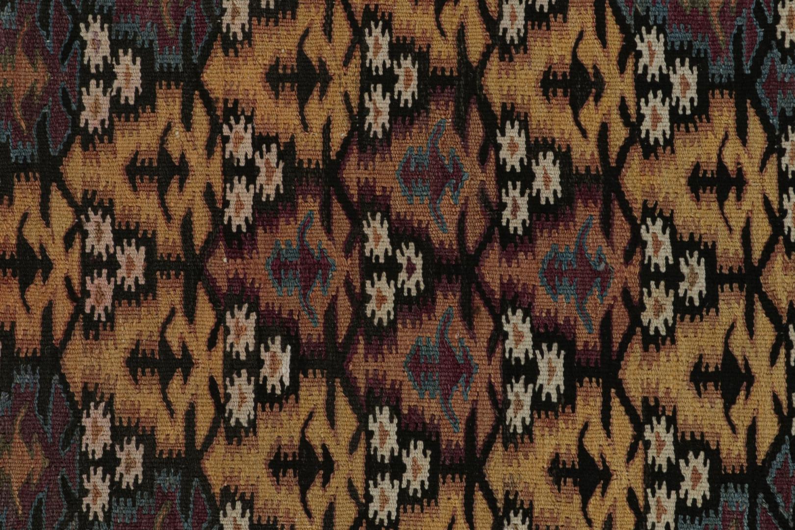 Vintage Tribal Kilim with Geometric Patterns