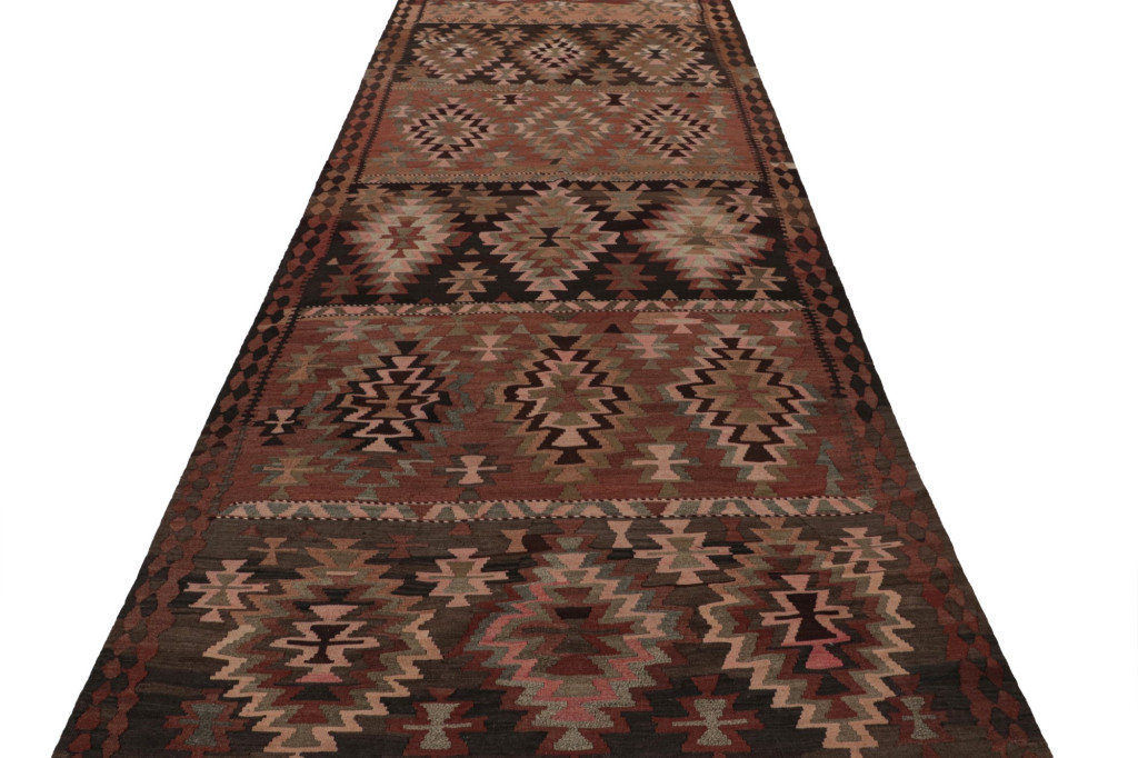 Vintage Afghan Kilim and Gallery Runner Rug