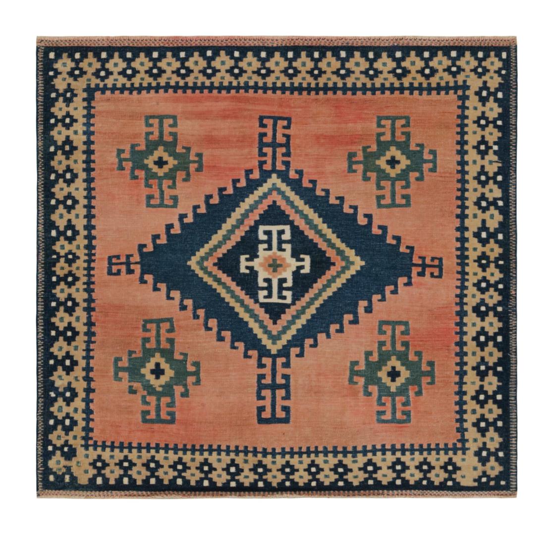 Vintage Persian Sofreh Kilim and Square Rug