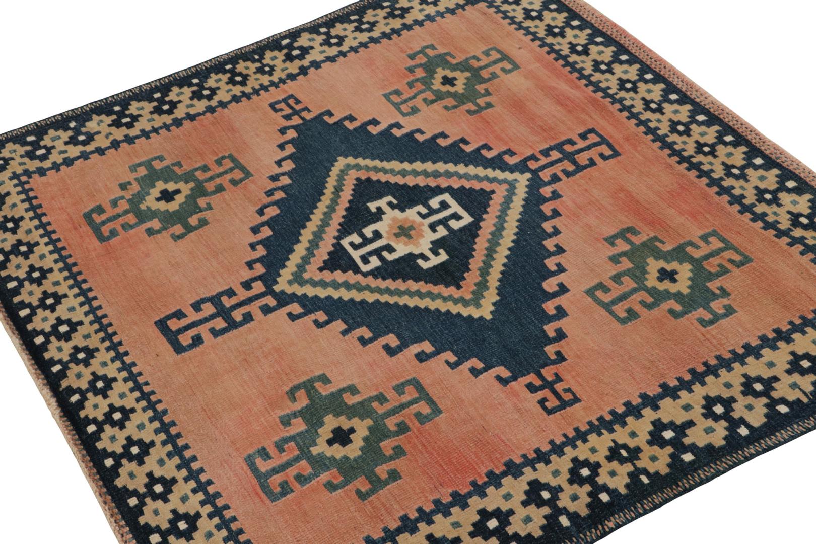 Vintage Persian Sofreh Kilim and Square Rug