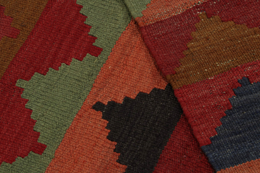 Vintage Afghani Tribal Kilim with Geometric Patterns