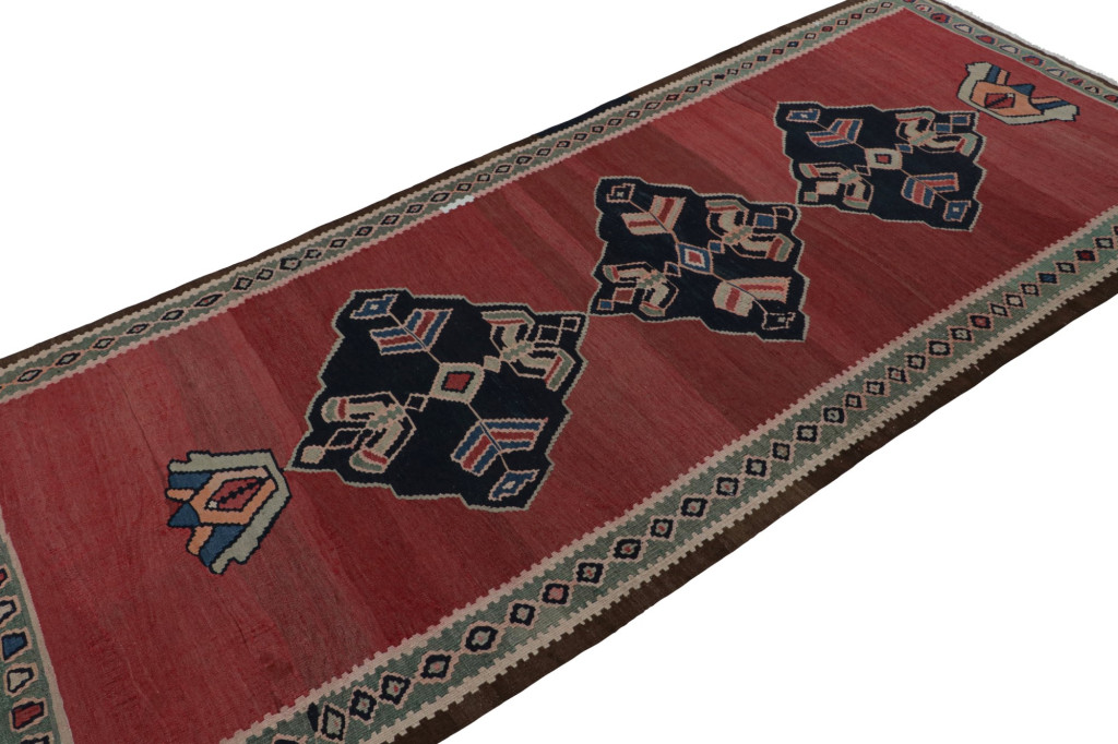 Vintage Afghani tribal Kilim rug