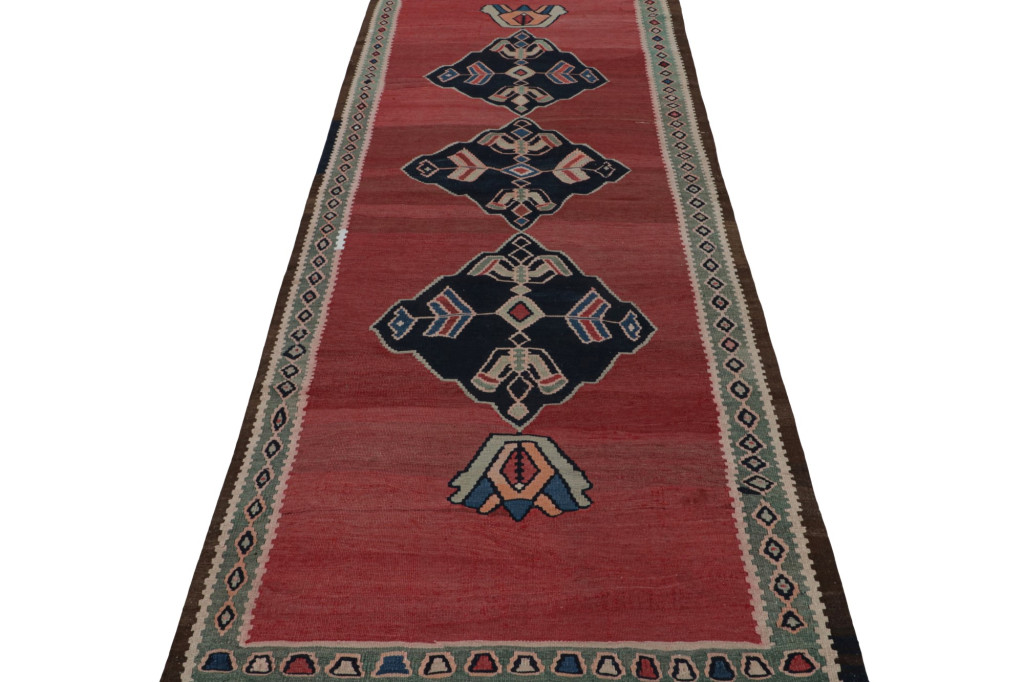 Vintage Afghani tribal Kilim rug