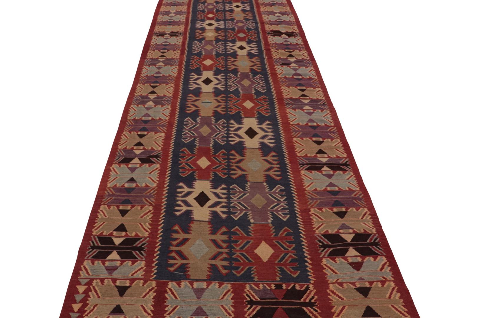 Vintage Afghan tribal Kilim and gallery runner rug