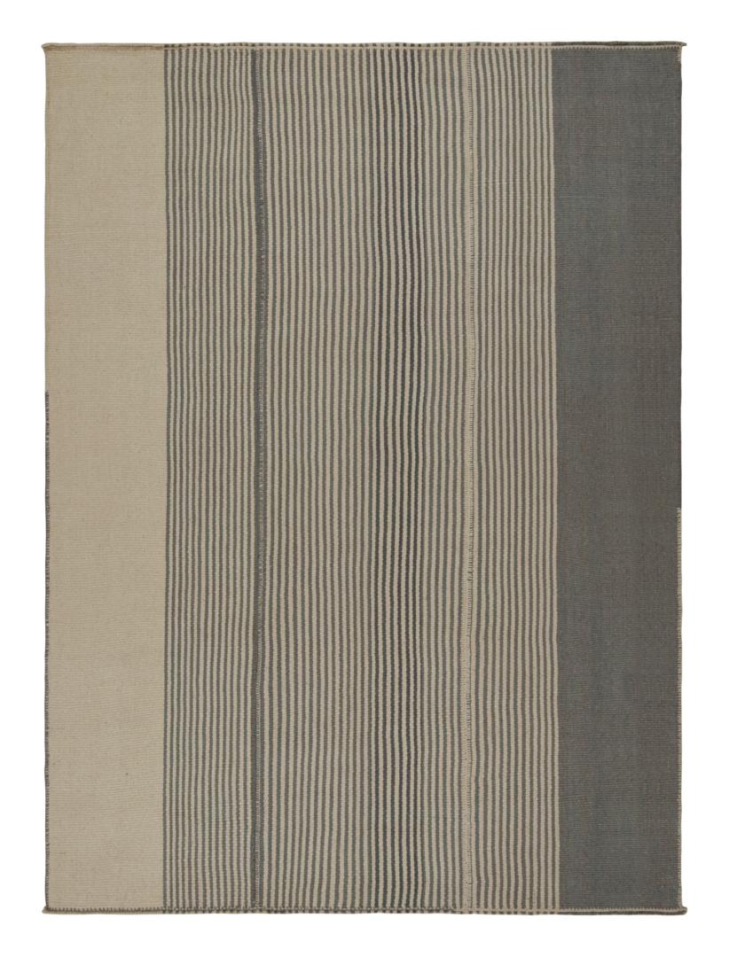 Rug & Kilim’s Contemporary Kilim in Beige and Brown