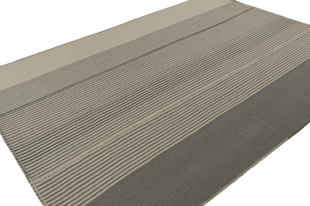 Rug & Kilim’s Contemporary Kilim in Beige and Brown