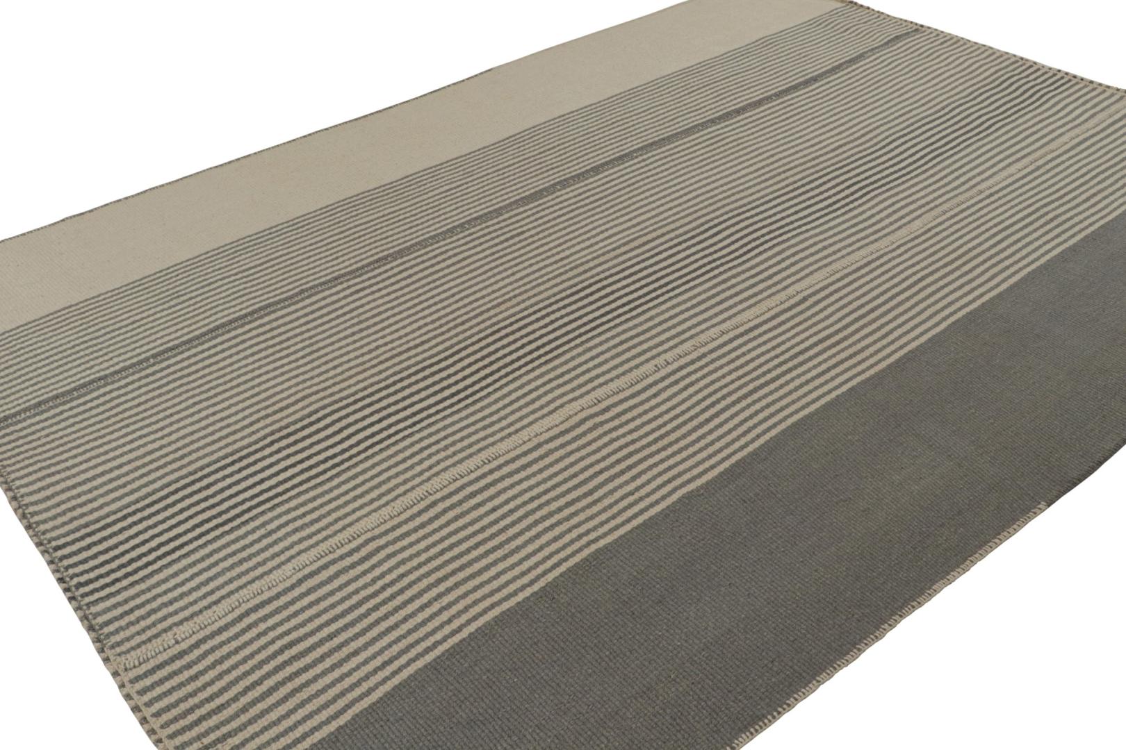 Rug & Kilim’s Contemporary Kilim in Beige and Brown