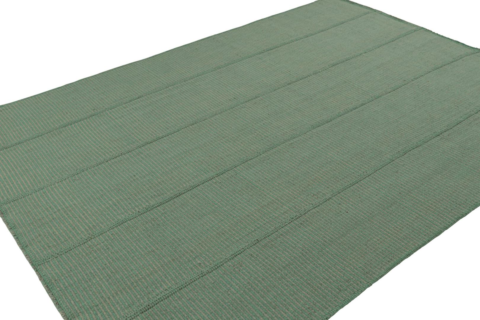 Rug & Kilim’s Contemporary Kilim in Teal