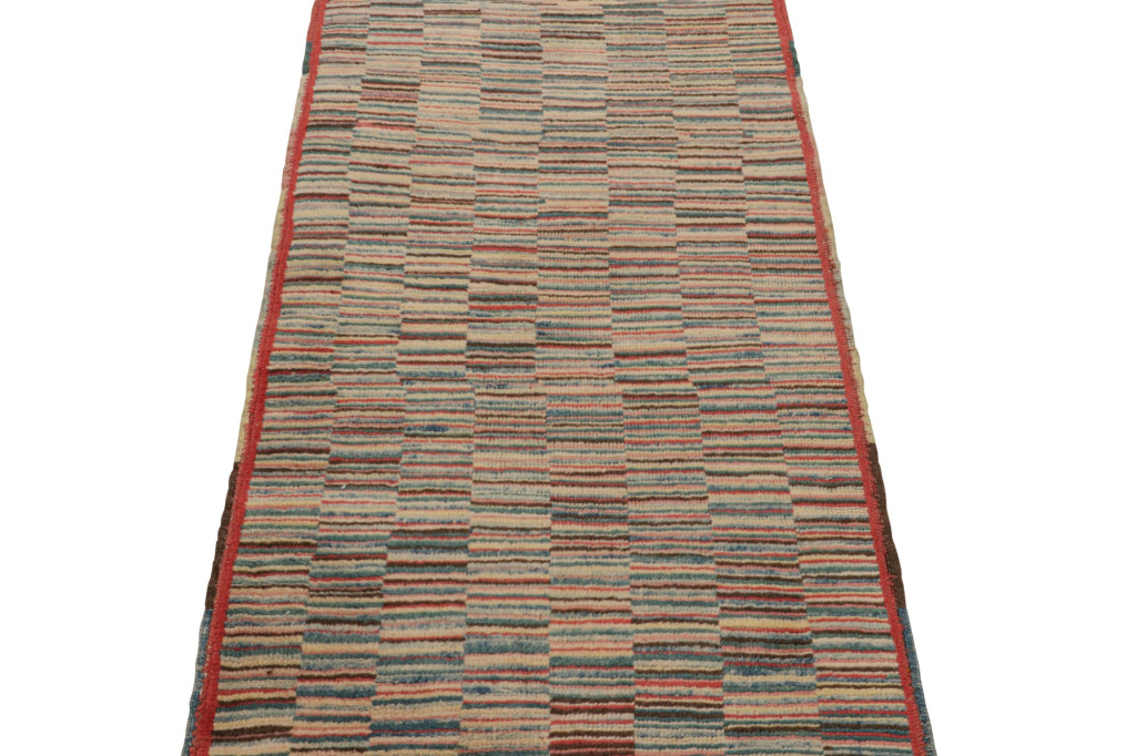 Vintage Turkish Burdur Polychromatic rug