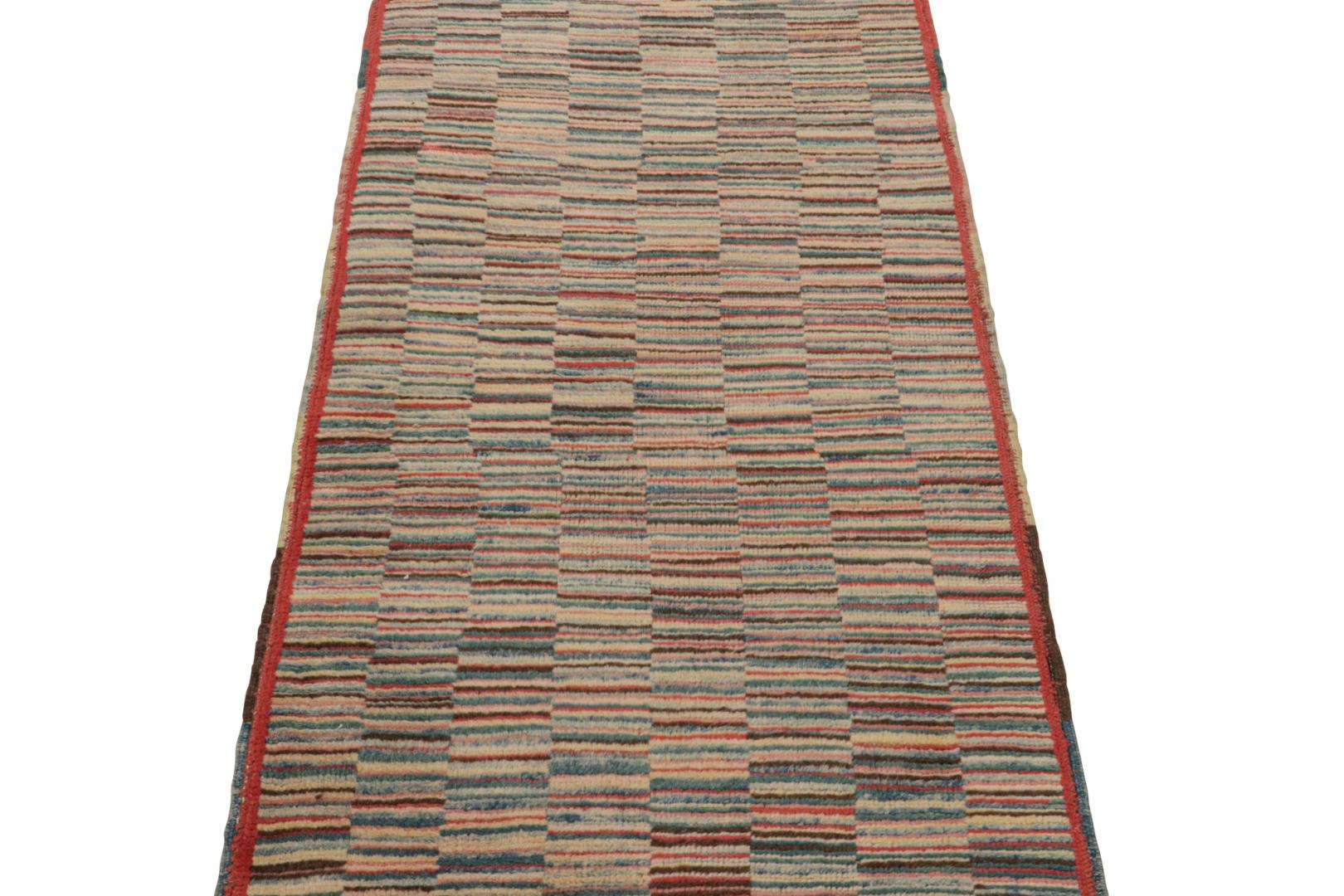 Vintage Turkish Burdur Polychromatic rug