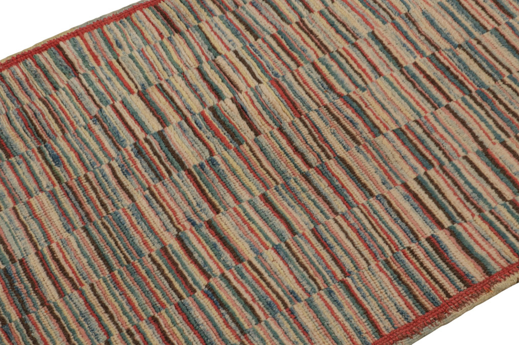 Vintage Turkish Burdur Polychromatic rug