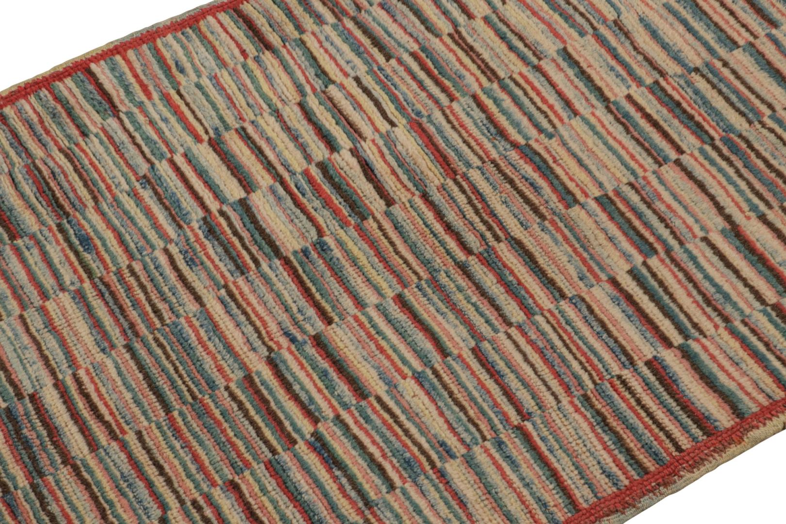 Vintage Turkish Burdur Polychromatic rug