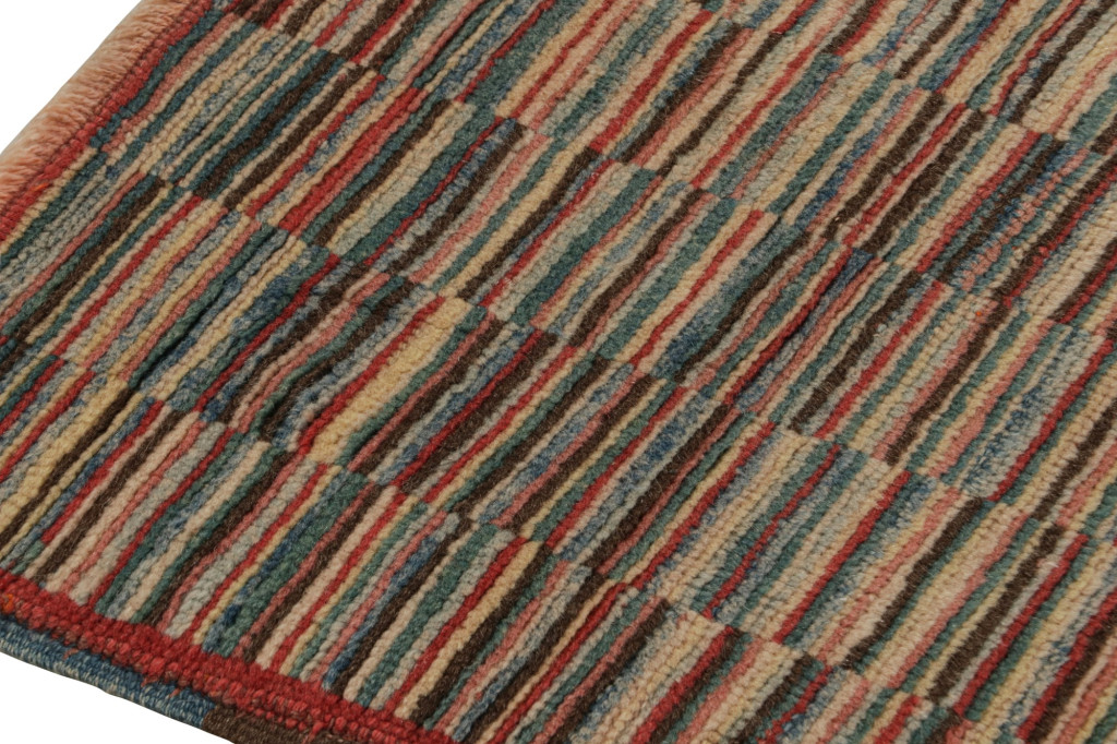 Vintage Turkish Burdur Polychromatic rug
