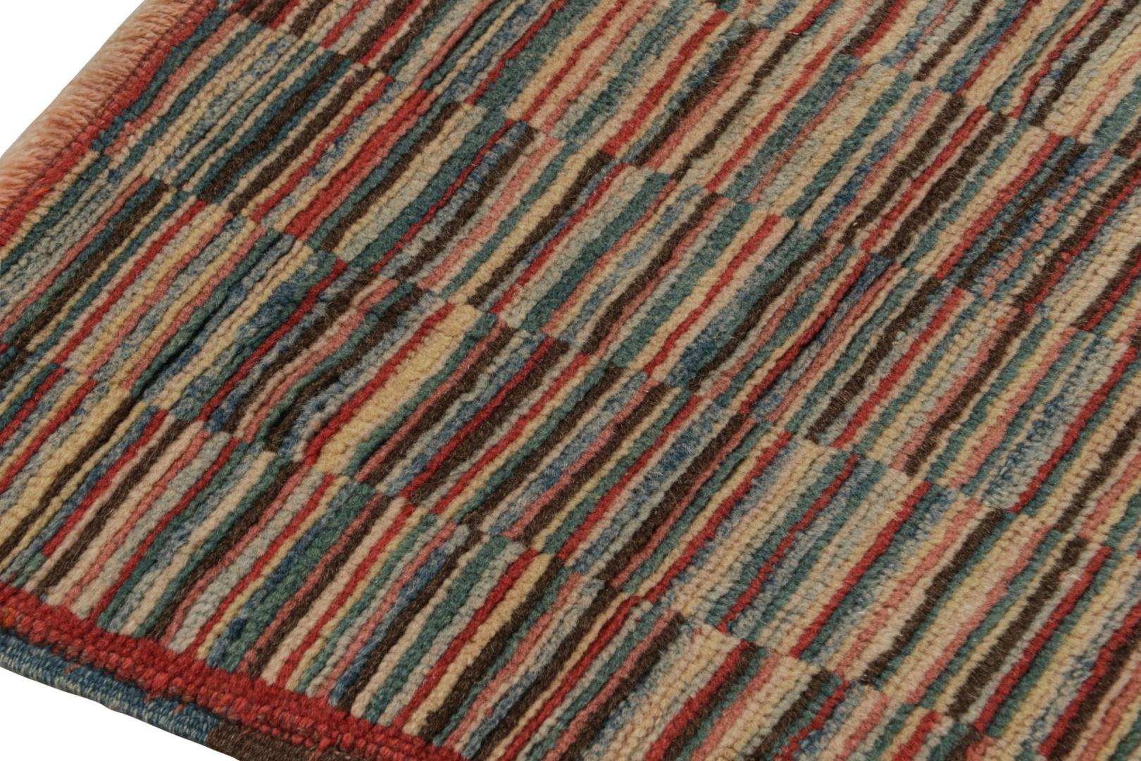 Vintage Turkish Burdur Polychromatic rug