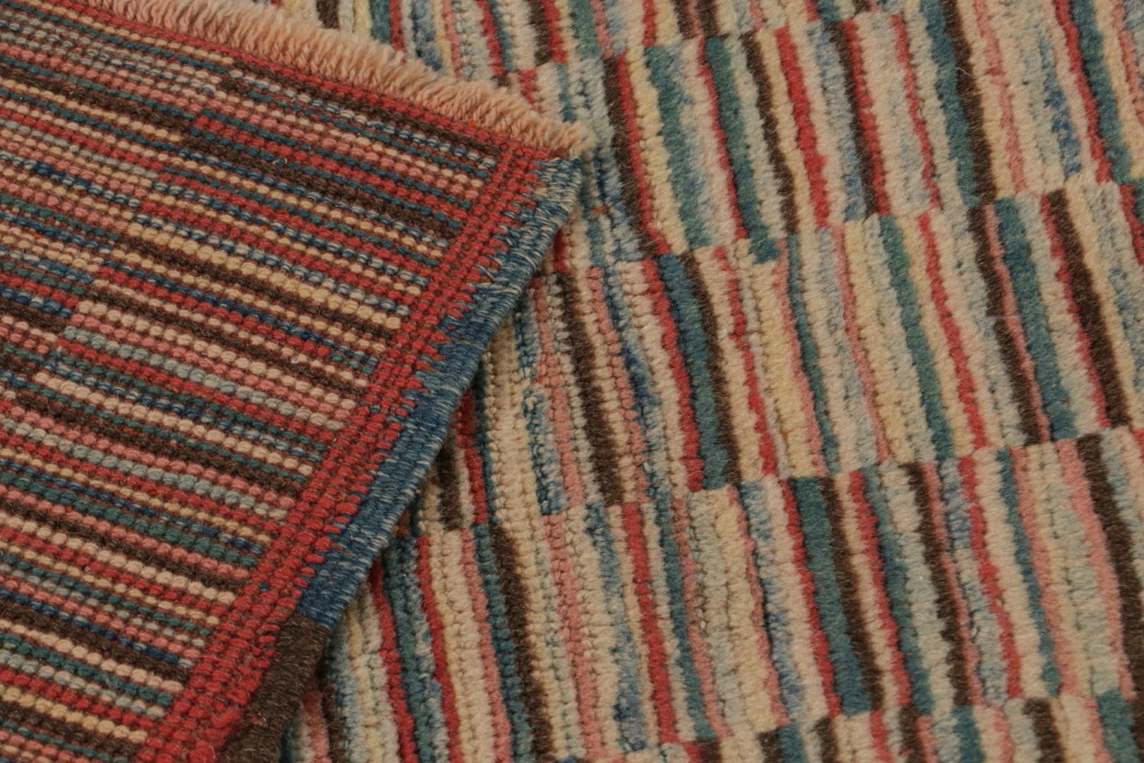 Vintage Turkish Burdur Polychromatic rug