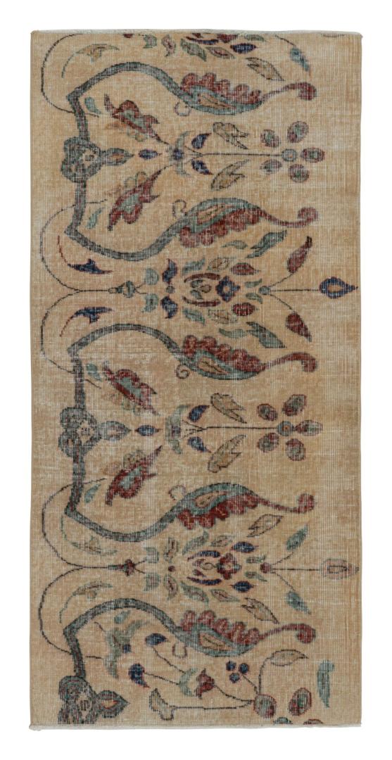 Vintage Turkish Burdur runner rug