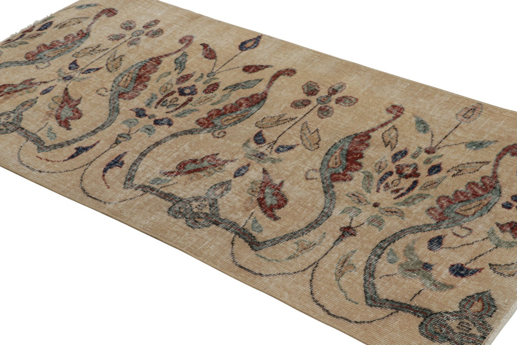Vintage Turkish Burdur runner rug