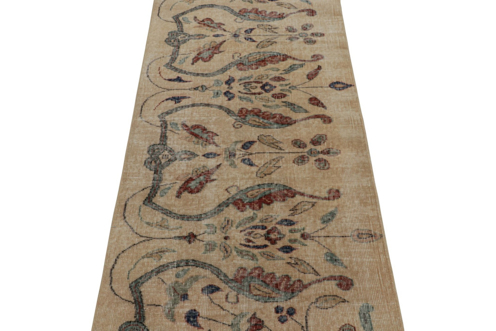 Vintage Turkish Burdur runner rug