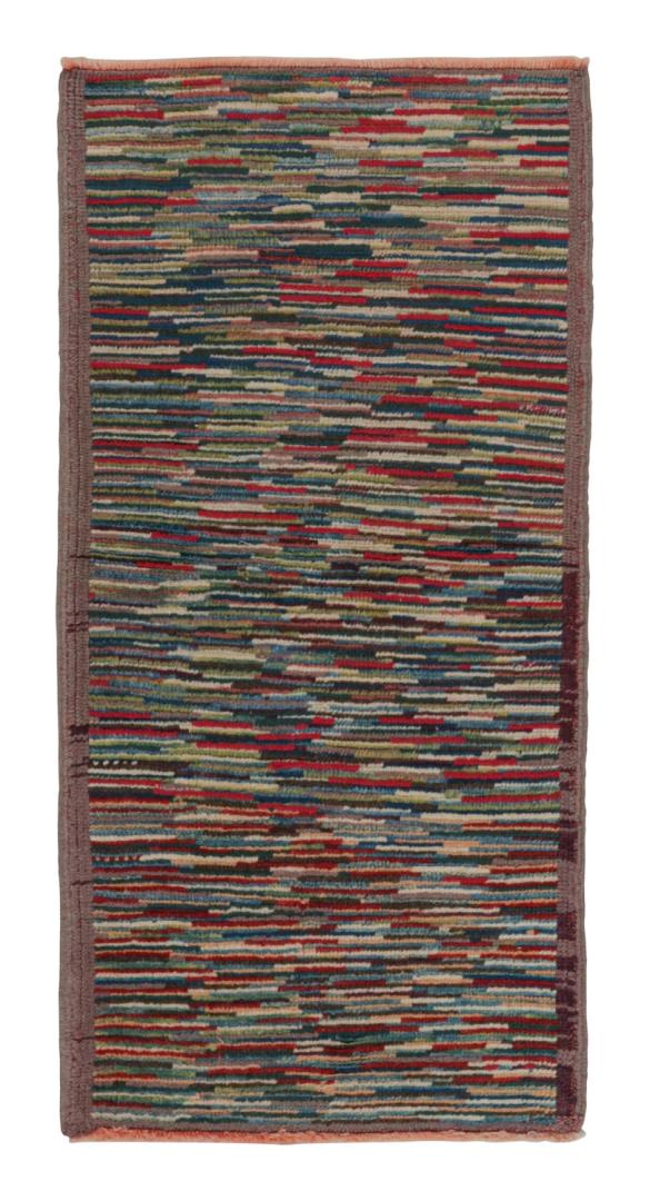 Vintage Turkish Burdur Polychromatic rug