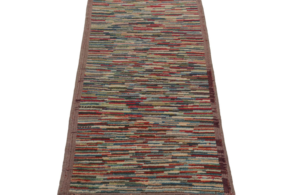 Vintage Turkish Burdur Polychromatic rug