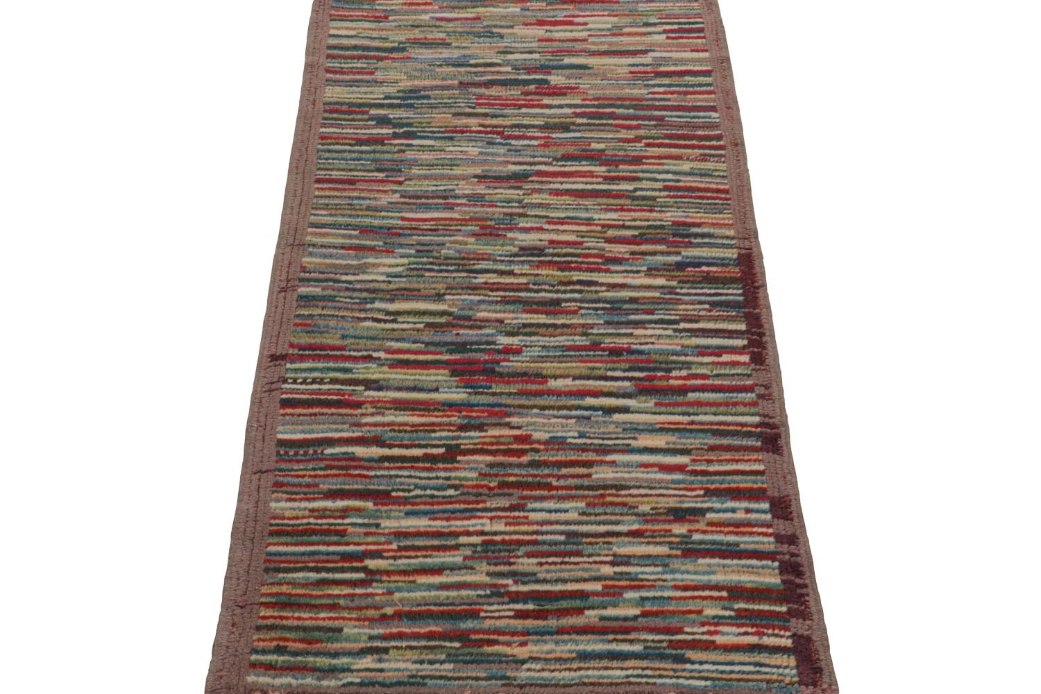 Vintage Turkish Burdur Polychromatic rug