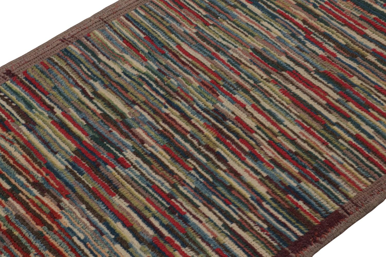 Vintage Turkish Burdur Polychromatic rug
