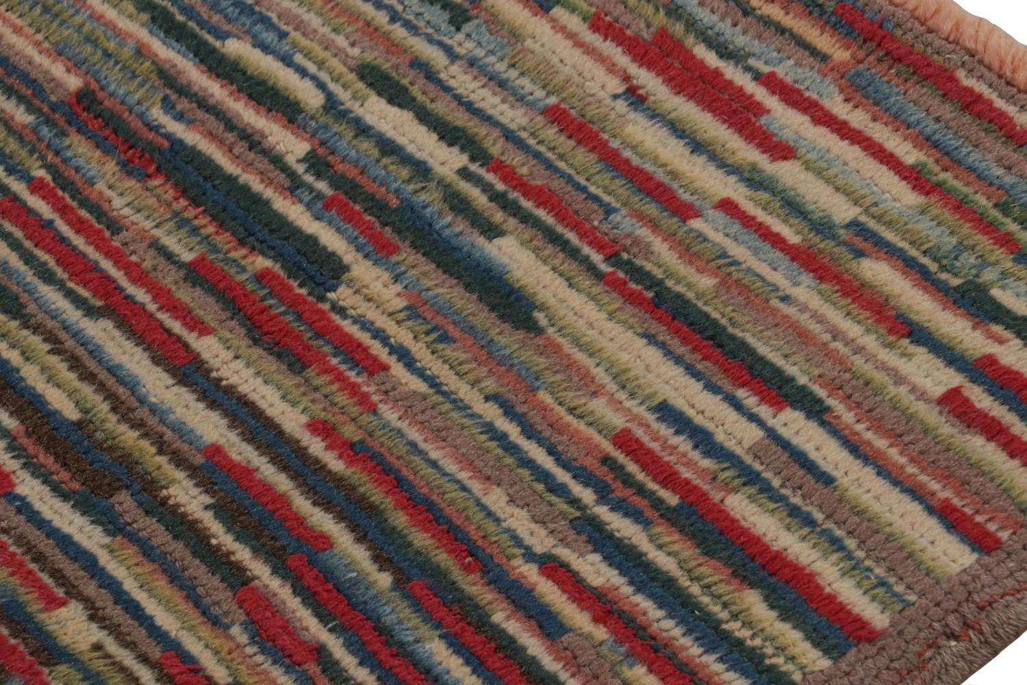 Vintage Turkish Burdur Polychromatic rug