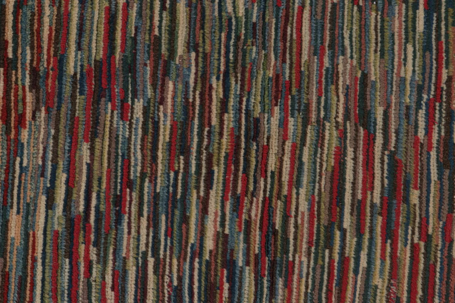 Vintage Turkish Burdur Polychromatic rug