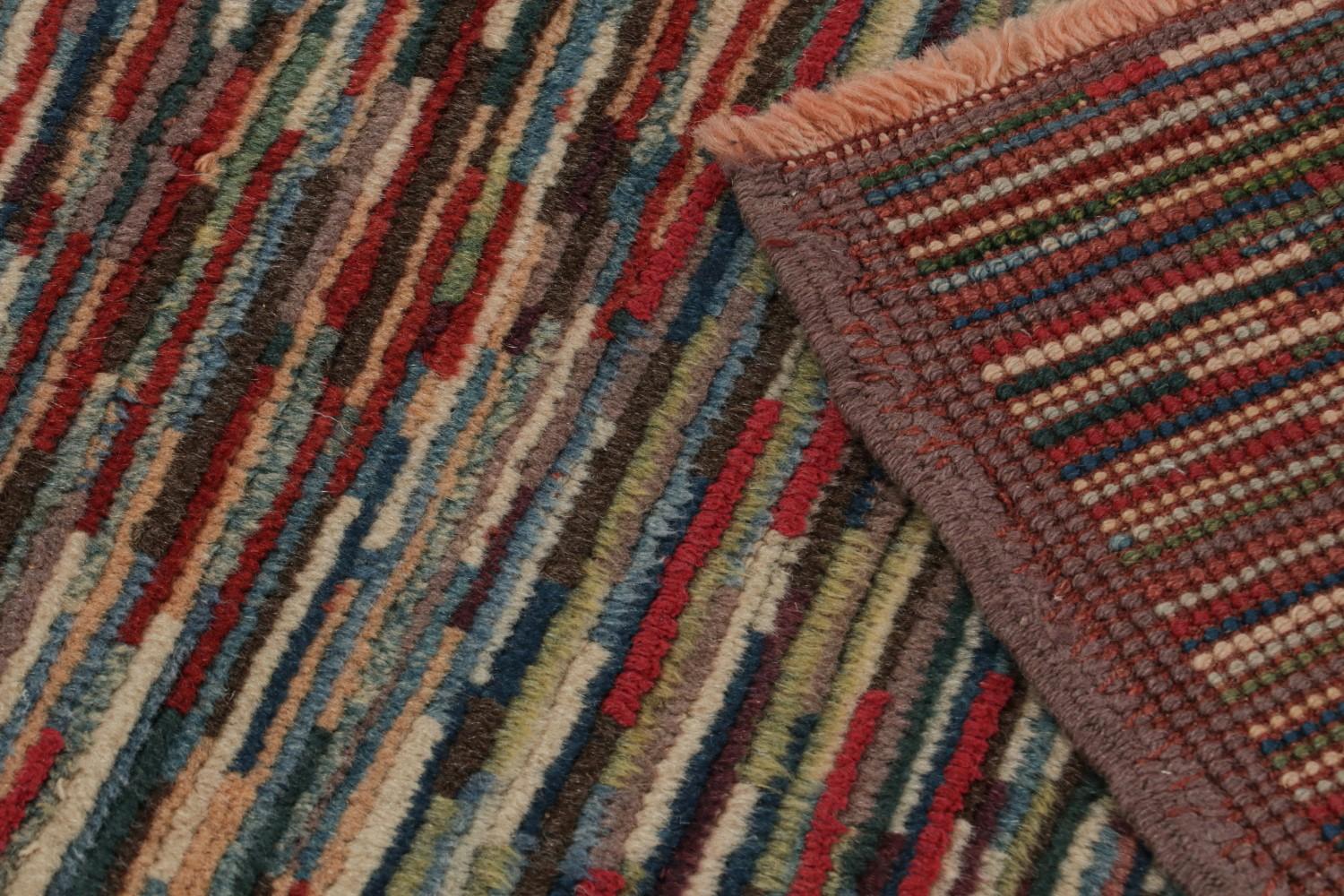 Vintage Turkish Burdur Polychromatic rug