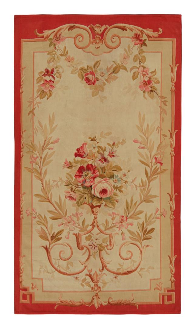 Antique Aubusson Flatweave Rug
