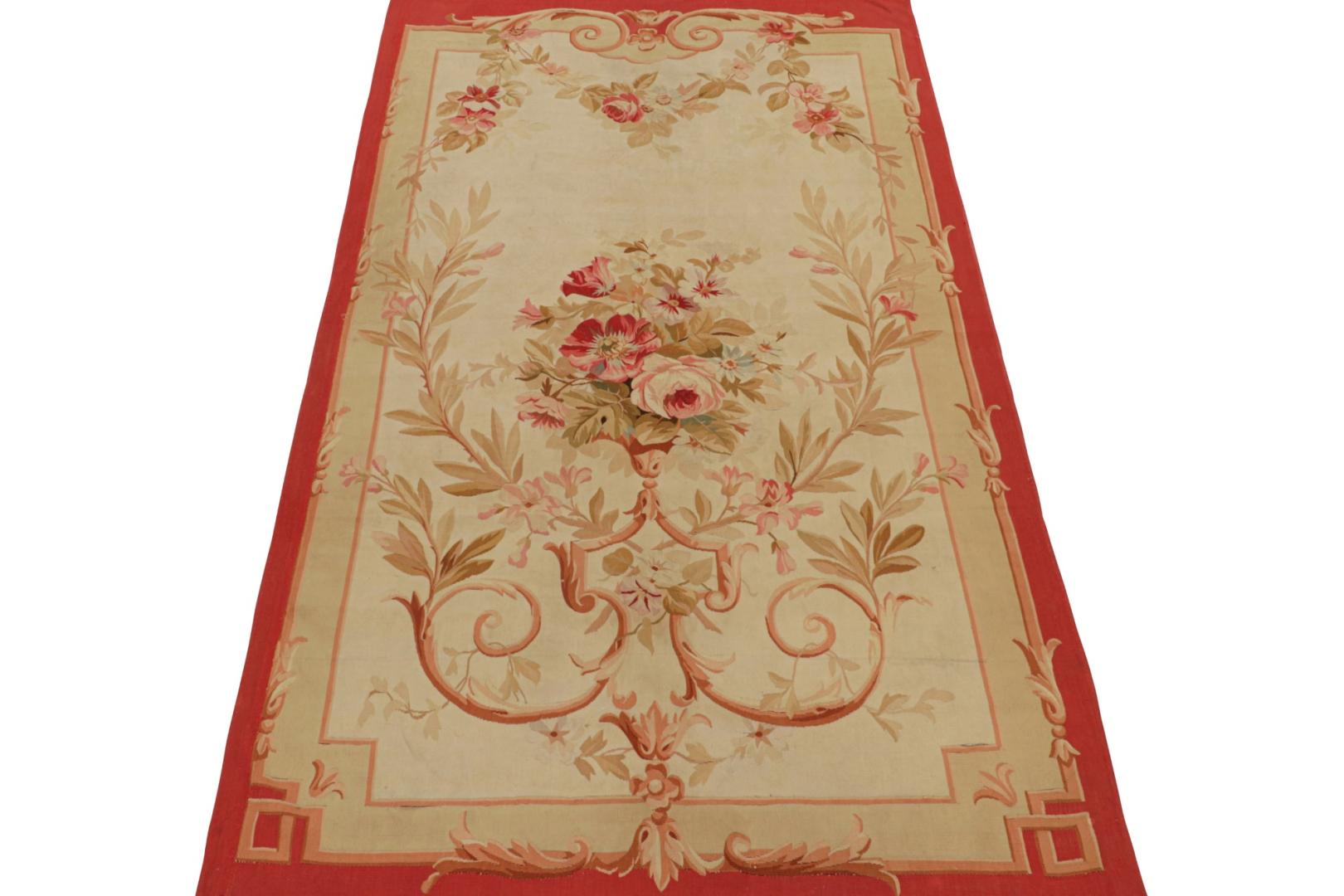 Antique Aubusson Flatweave Rug