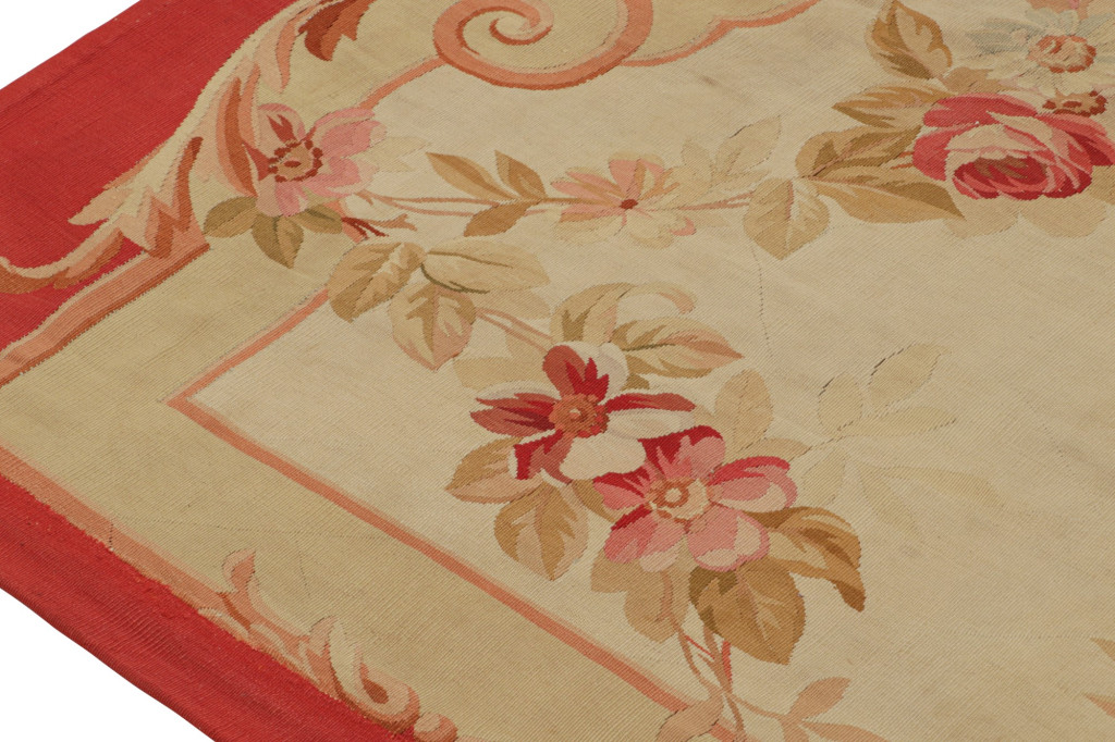 Antique Aubusson Flatweave Rug