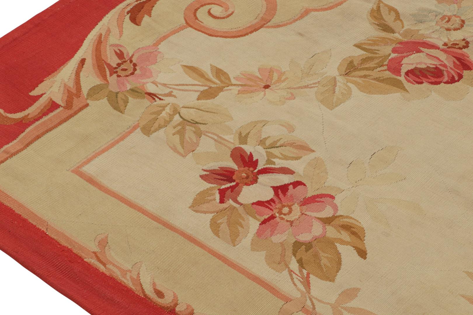 Antique Aubusson Flatweave Rug
