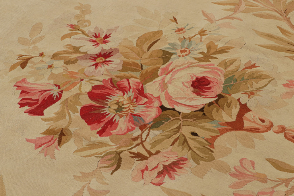 Antique Aubusson Flatweave Rug