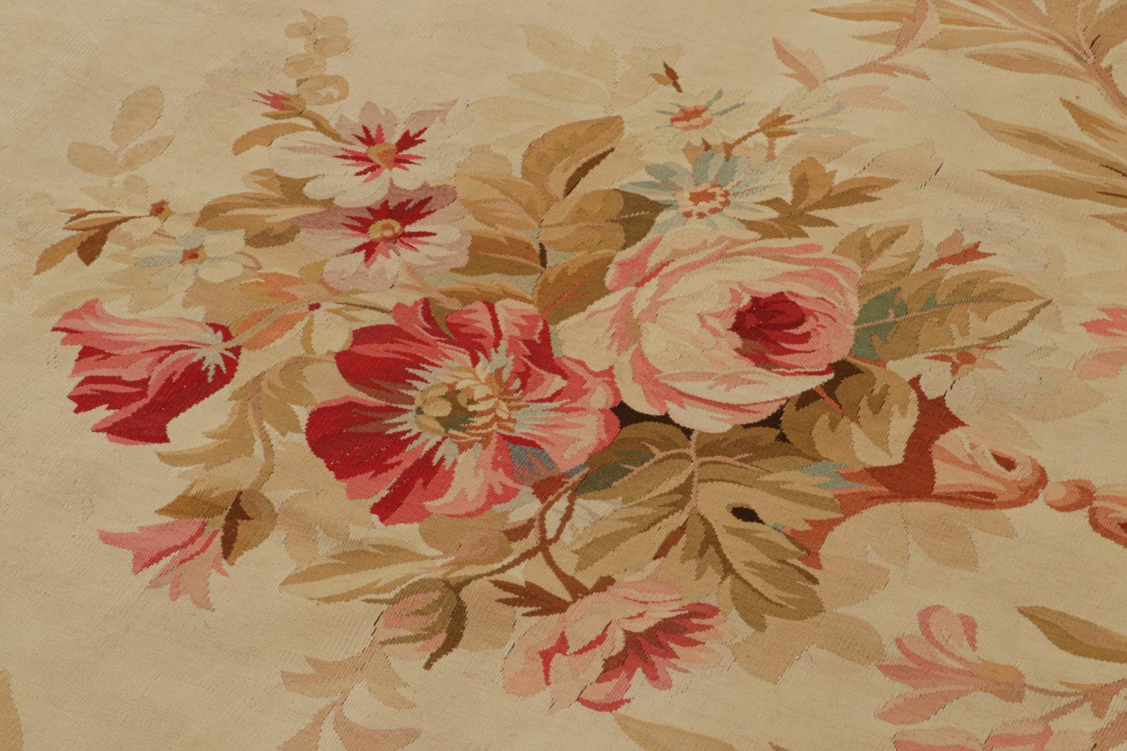 Antique Aubusson Flatweave Rug