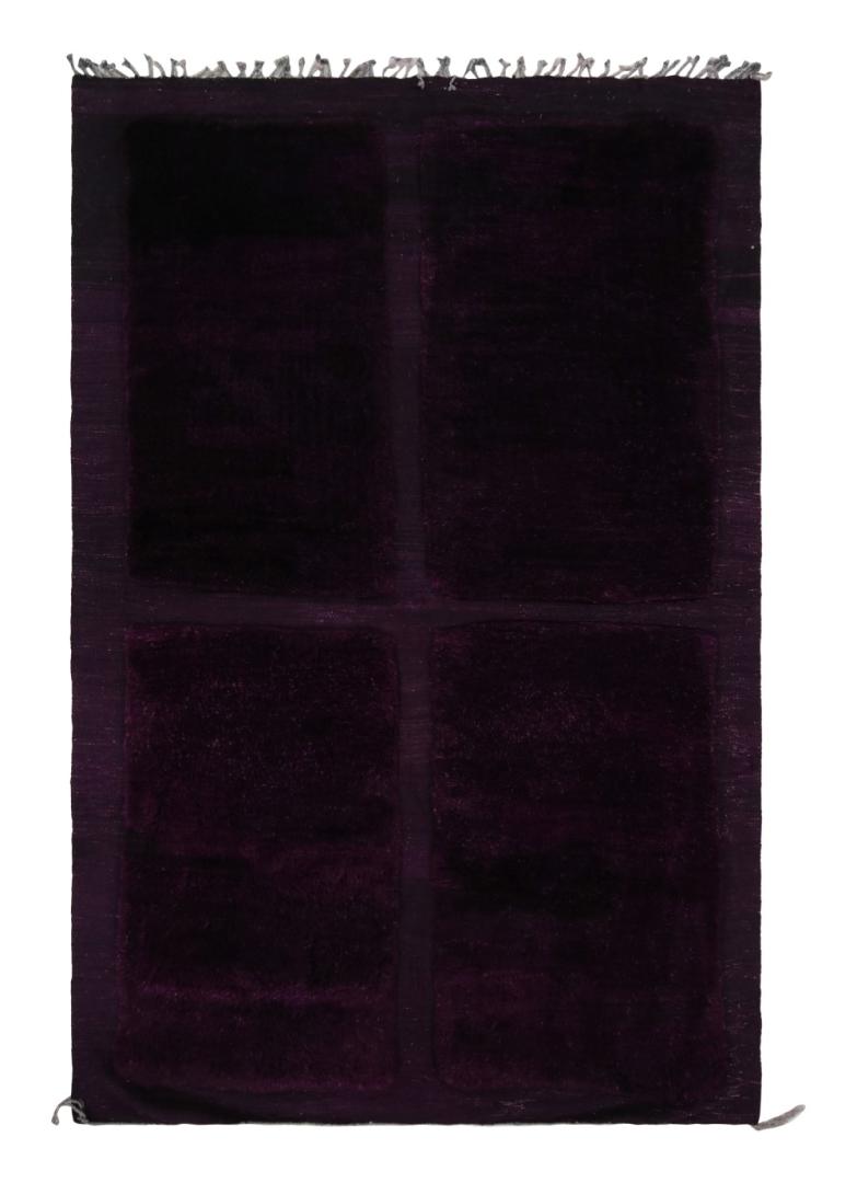 Modern Moroccan Rug in Purple