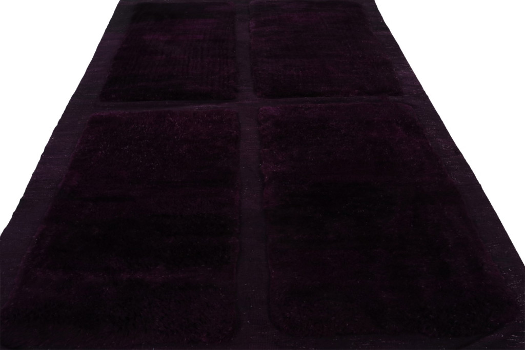 Modern Moroccan Rug in Purple
