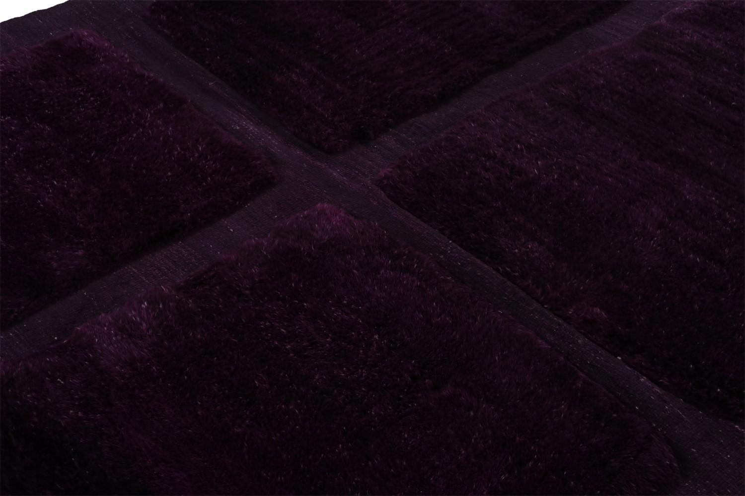Modern Moroccan Rug in Purple