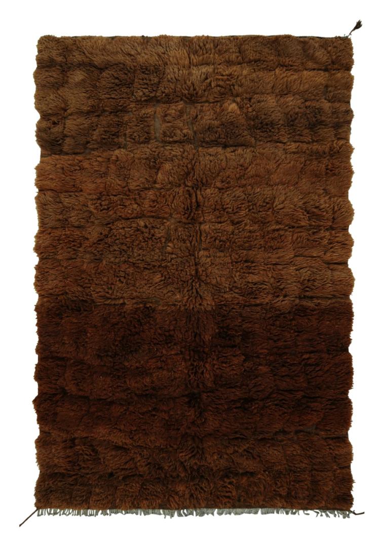 Moroccan Rug in Solid Brown