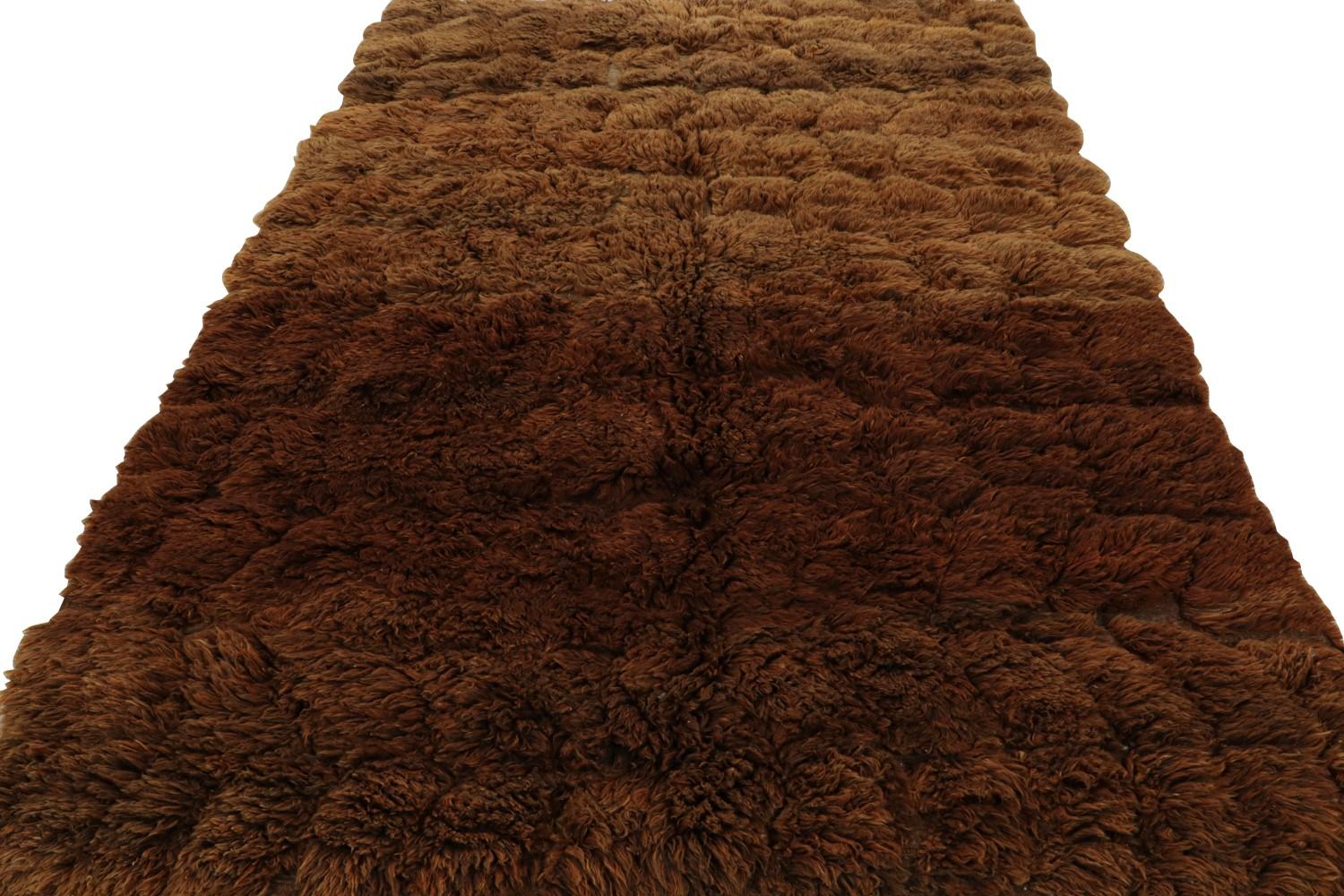Moroccan Rug in Solid Brown