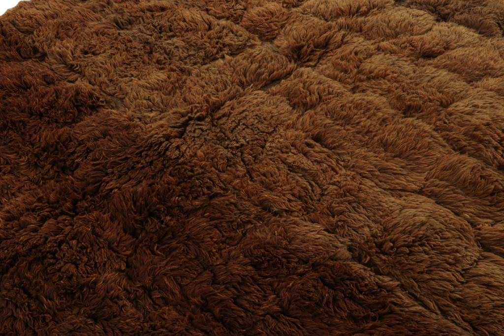 Moroccan Rug in Solid Brown