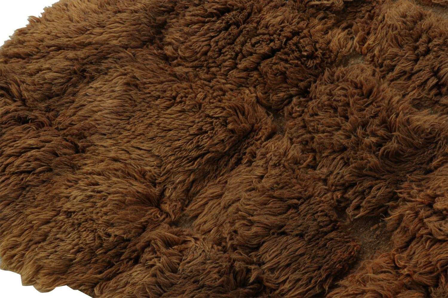 Moroccan Rug in Solid Brown