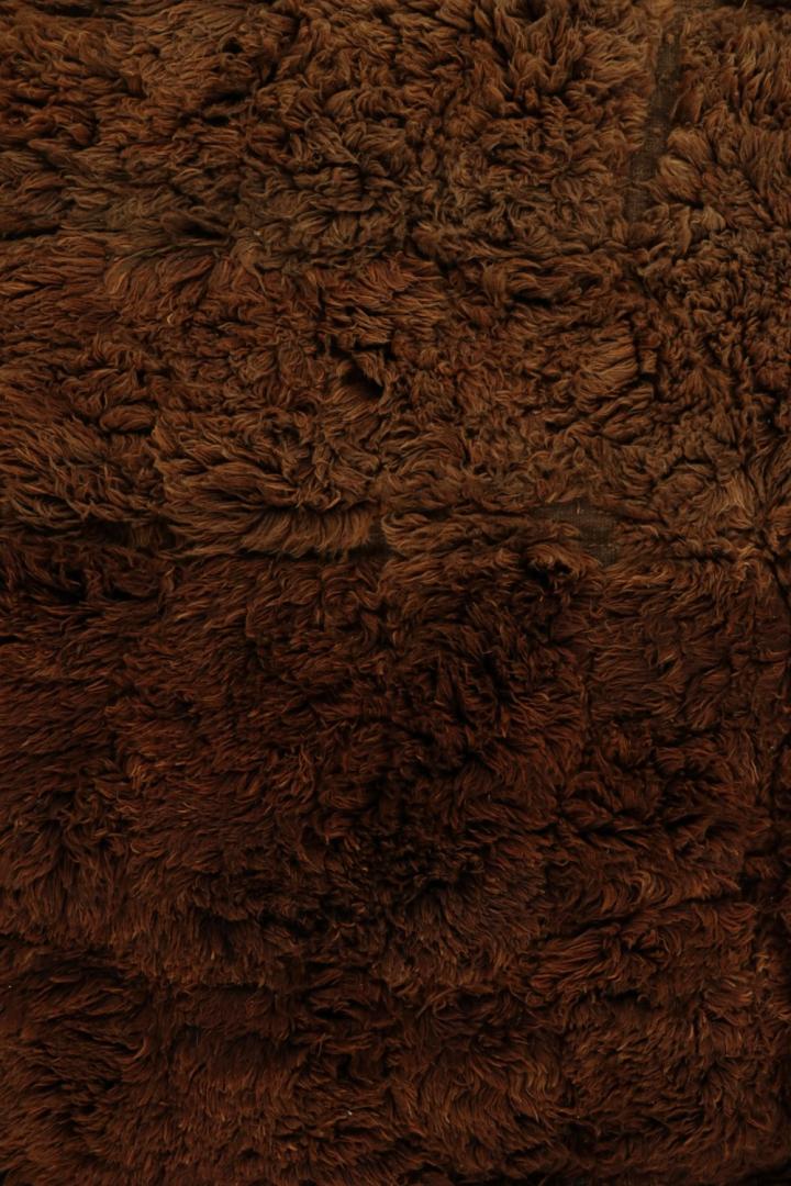 Moroccan Rug in Solid Brown