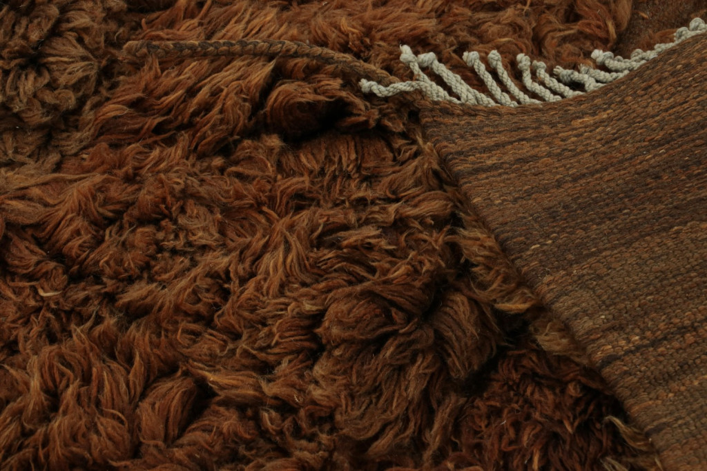 Moroccan Rug in Solid Brown